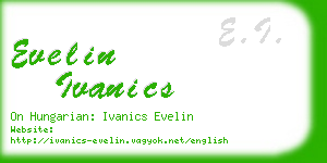 evelin ivanics business card